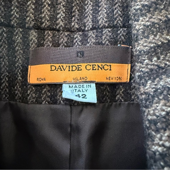 DAVIDE CENCI Brown Stripe Wool & Cashmere Blazer Sz 8 - Picture 4 of 6